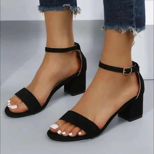 Fashion Shoes Women Sandals Heels Chunky Heel Shoes
