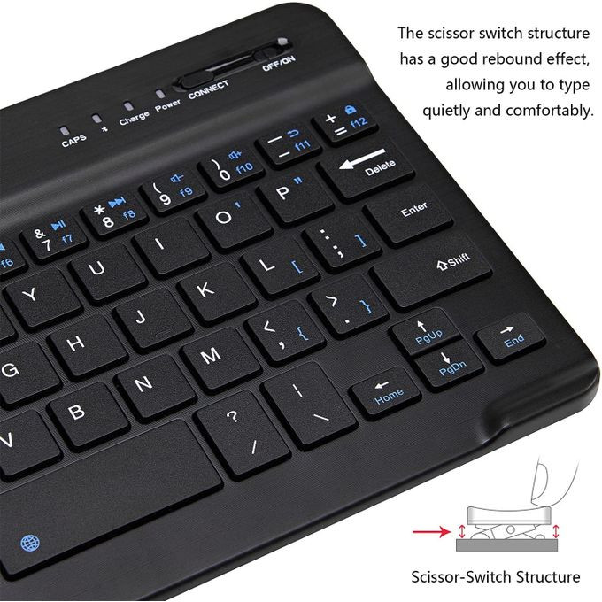 Bluetooth Keyboard Portable Mini Wireless Keyboard Rechargeable For IPad Tablet