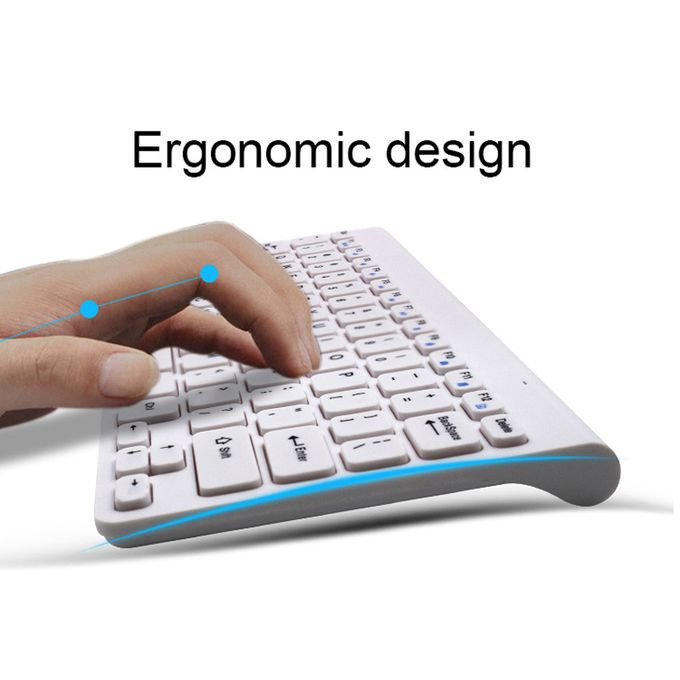 Qwen 2.4G Wireless USB Keyboard Mouse Combo-White