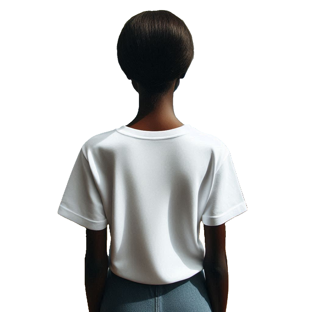 T-shirt y'abakobwa n'abagore ikozwe muri cotton na polyester ururabo rw'umutima