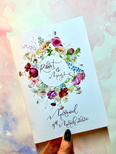 wildflower wedding invitation ipaki umubare 100