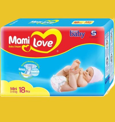 pampa za abana Mami love ikarito 84pc, Diapers